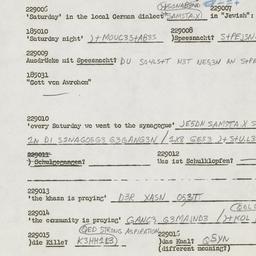 Western questionnaire, answ...