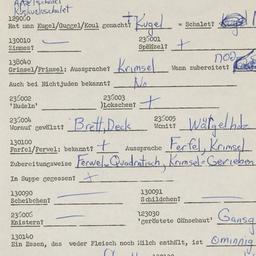Western questionnaire, answ...