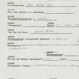 Western questionnaire, answ...