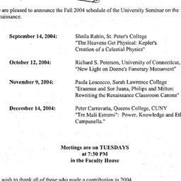 Announcements, 2005-08-19. ...