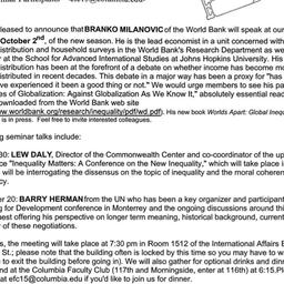 Announcements, 2003-10-02. ...
