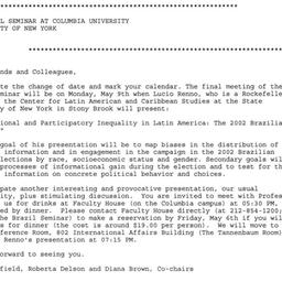 Announcements, 2005-05-09. ...