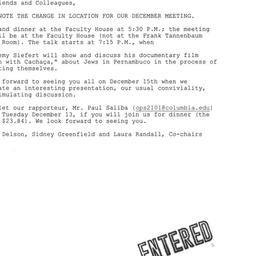 Announcements, 2005-12-15. ...