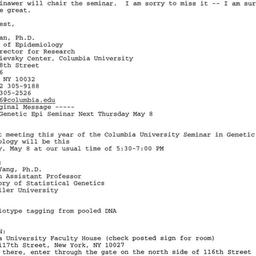 Announcements, 2003-05-03. ...