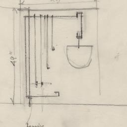 Andiron, firepot sketch