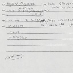 Eastern questionnaire, answ...