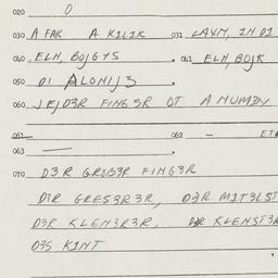 Eastern questionnaire, answ...