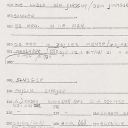 Eastern questionnaire, answ...