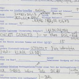 Western questionnaire, answ...