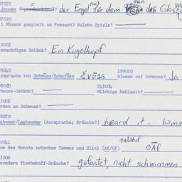Western questionnaire, answ...