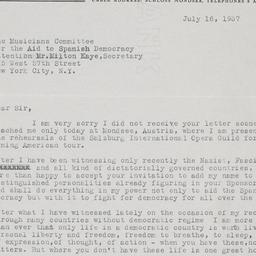 Letter from Sol Hurok to th...