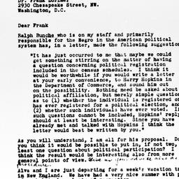 Letter from Gunnar Myrdal t...
