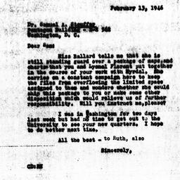 Letter from Charles Dollard...