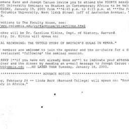 Announcements, 2005-01-19. ...