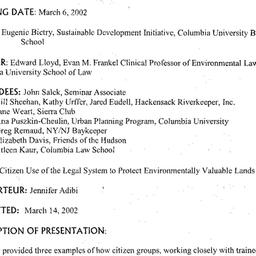 Minutes, 2002-03-06. Legal,...
