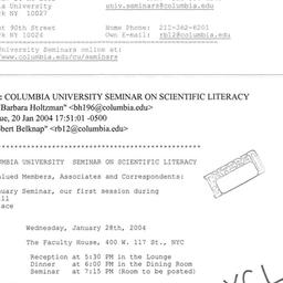 Announcements, 2004-01-28. ...
