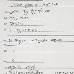 Eastern questionnaire, answ...