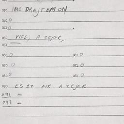 Eastern questionnaire, answ...