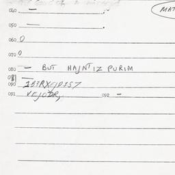 Eastern questionnaire, answ...