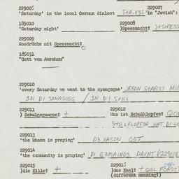 Western questionnaire, answ...