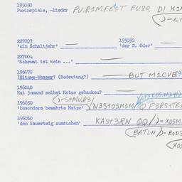 Western questionnaire, answ...