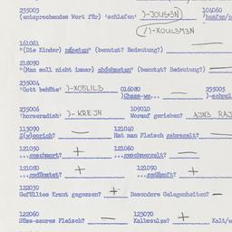 Western questionnaire, answ...