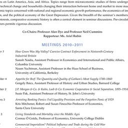 Schedules, Economic History...