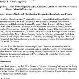 Minutes, 2004-10-18. Global...