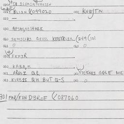 Eastern questionnaire, answ...