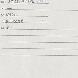 Eastern questionnaire, answ...