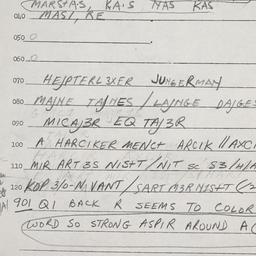 Eastern questionnaire, answ...