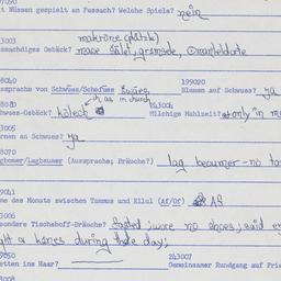 Western questionnaire, answ...