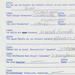 Western questionnaire, answ...