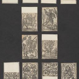 Early woodcut playing cards
