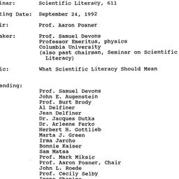 Minutes, 1992-09-24. Scient...