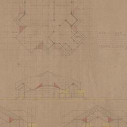 First floor plan, three ele...