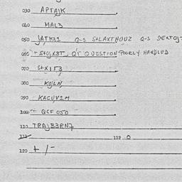 Eastern questionnaire, answ...