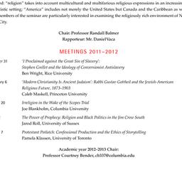 Schedules, Religion in Amer...