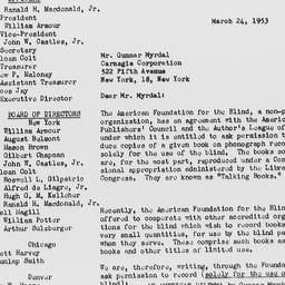 Letter from Frances Jay of ...