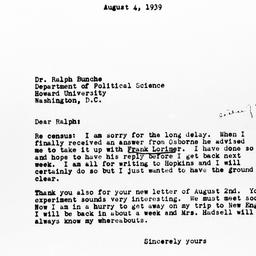 Letter from Gunnar Myrdal t...