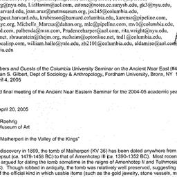 Announcements, 2005-04-20. ...
