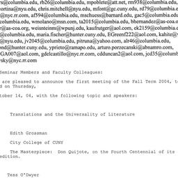 Announcements, 2004-10-14. ...
