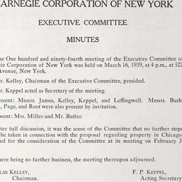 Executive Committee Meeting