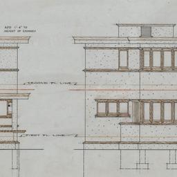Front, rear elevations