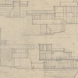 East, west elevations, tran...