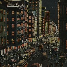 Lower Broadway by Night, Ne...