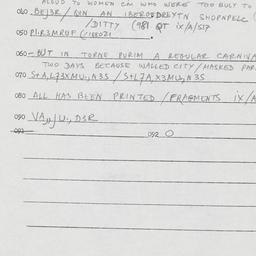 Eastern questionnaire, answ...
