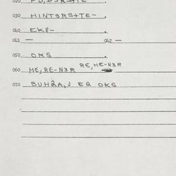 Eastern questionnaire, answ...