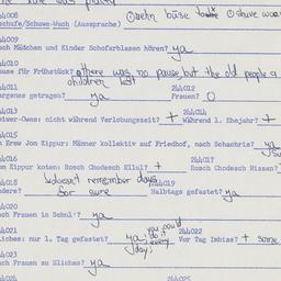 Western questionnaire, answ...