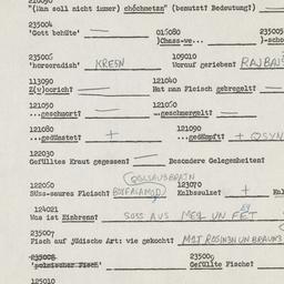 Western questionnaire, answ...